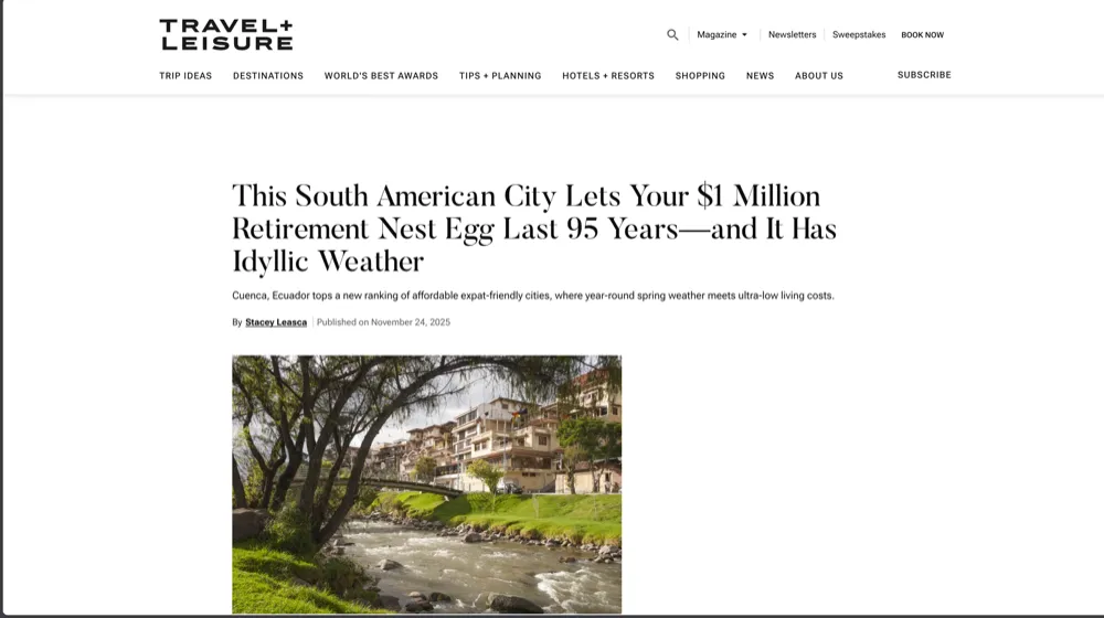 Punchy PR client featured in Travel & Leisure