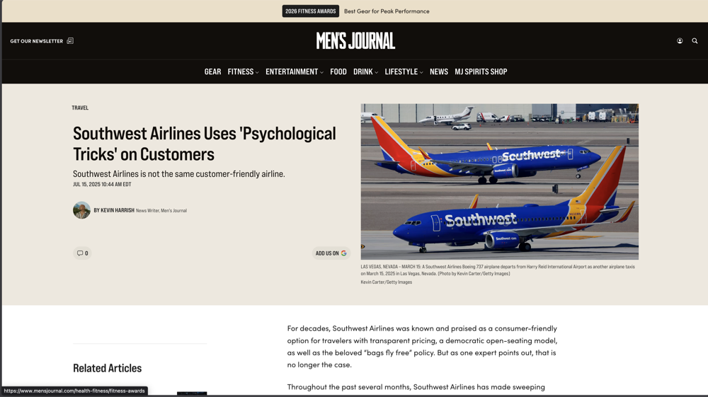 Punchy PR client featured in Men's Journal
